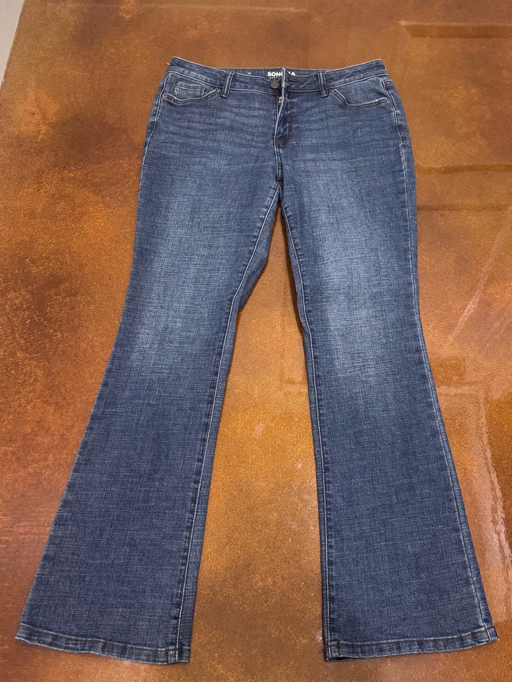 Sonoma Women's Dark Blue Flare Jeans